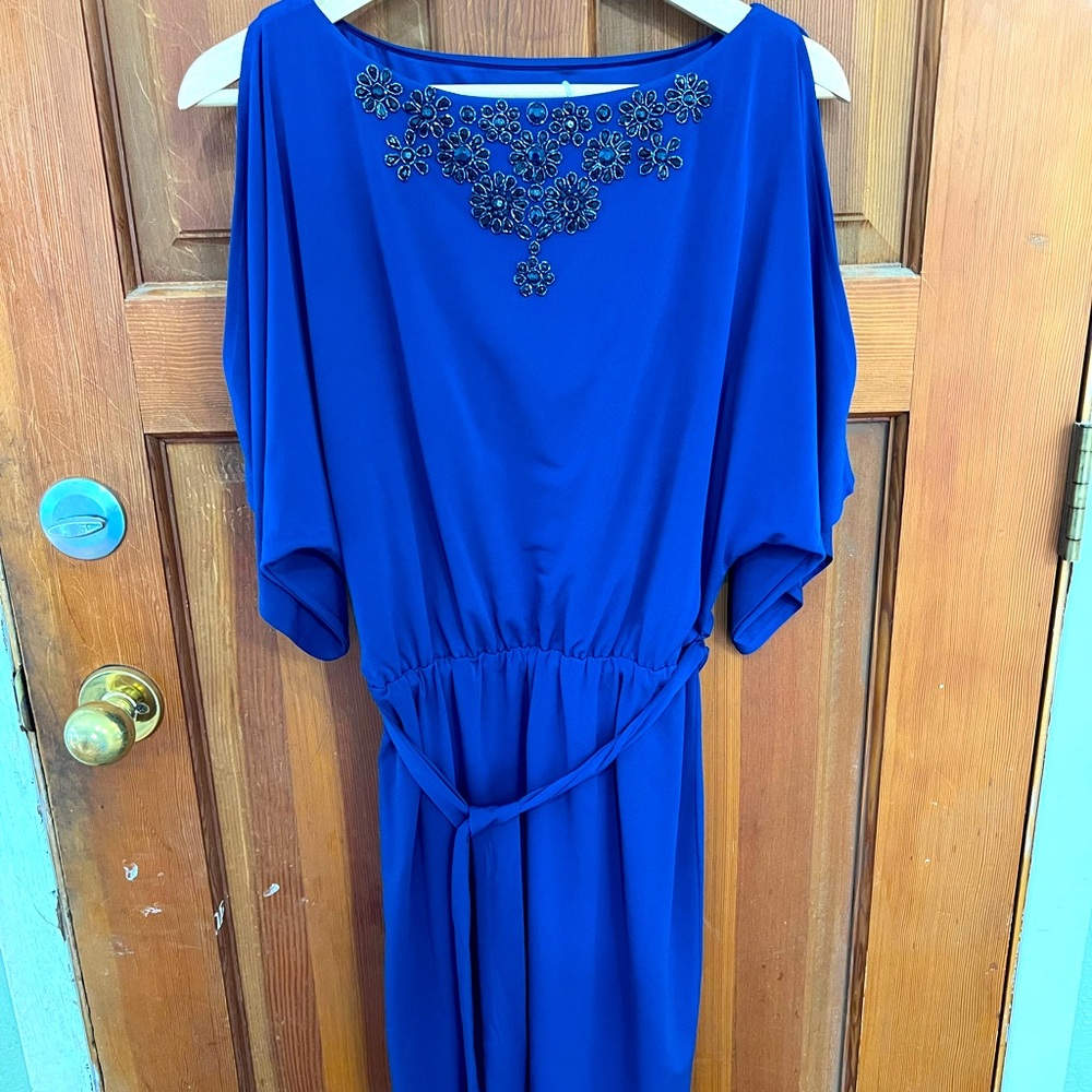 Trina Turk blue embellished NWT dress